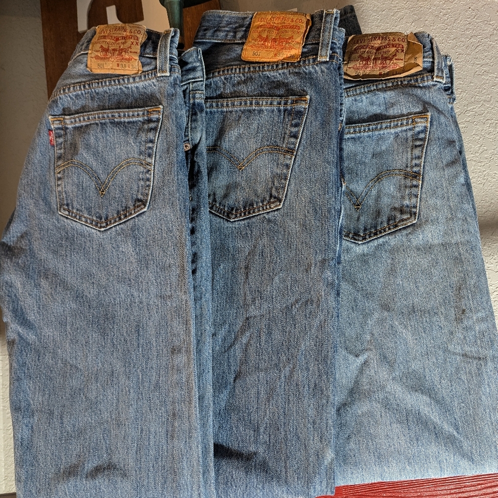 Levi's Men's Straight Jeans - Light Blue Denim